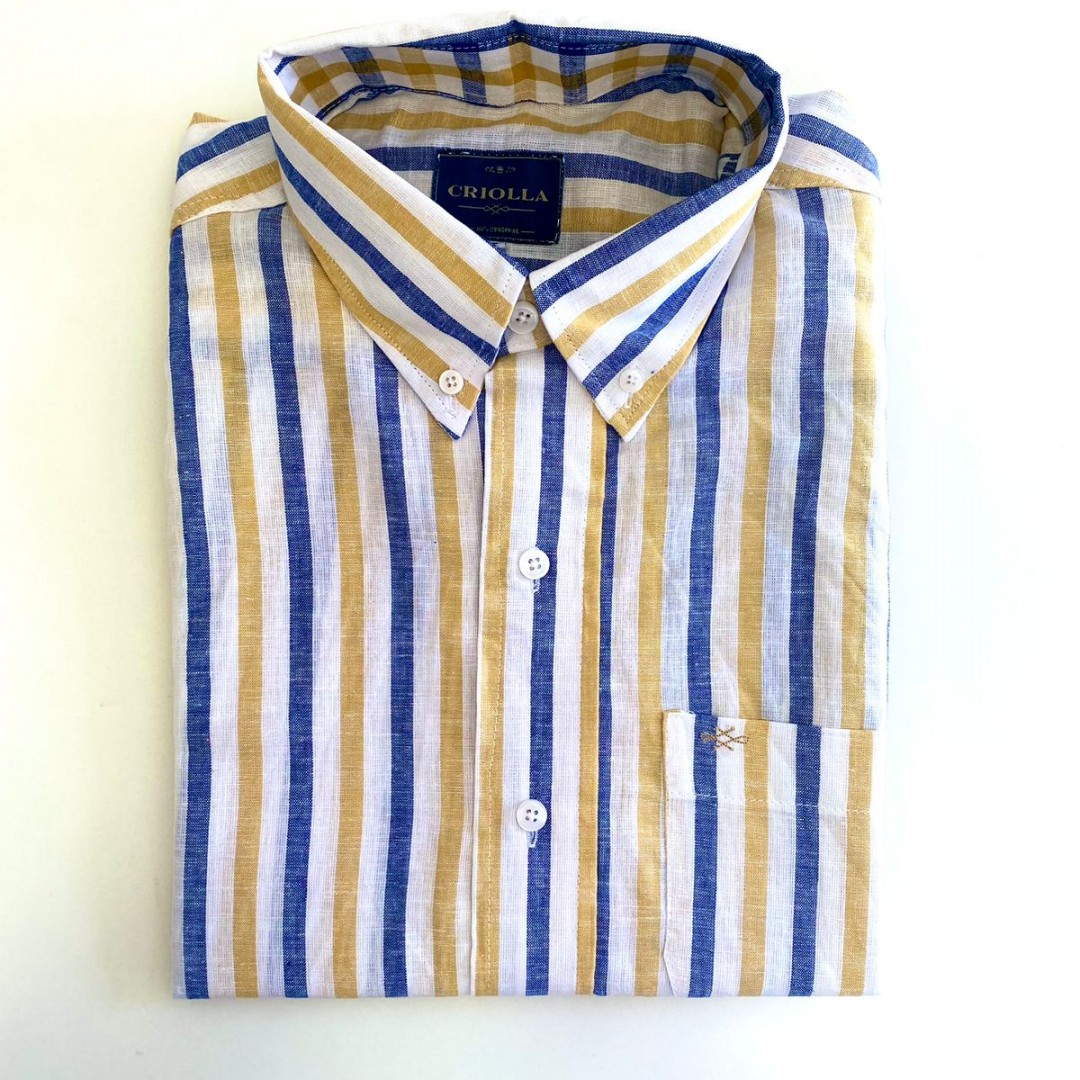 camisa-100-algodon-blaco-azul-y-amarillo